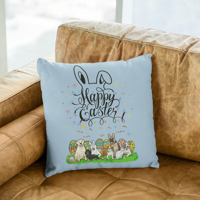 Happy Easter Pillow Cover For Dog Lovers