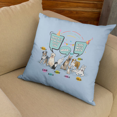 Where Is The New Year Party Cake... Customized Pillow Cover For Dog Lovers