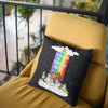 Rainbow Themed Pillow Cover For Dog Lovers