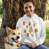 Dog Retro Style Hoodie Wth Pet Names