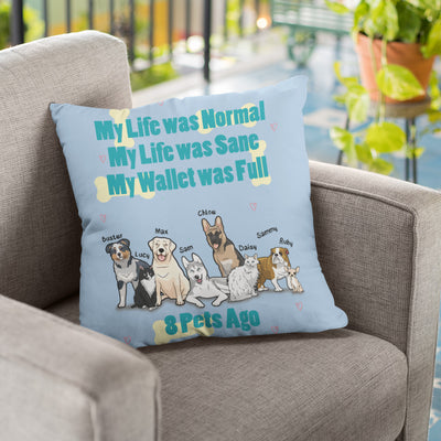 My Life Was Normal Pillow Cover For Pet Lovers