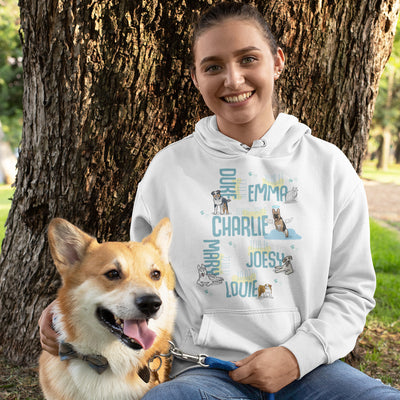 Personalized Name & Date Dog Lovers Hoodie