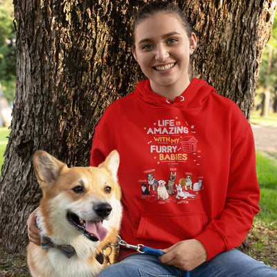 Life Is Amazing With Furry Babies Hoodie For Dog Lovers