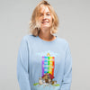 Rainbow Themed Sweatshirt For Dog Lovers