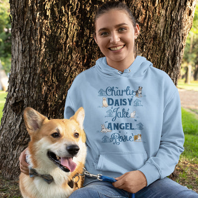 Pet Names Hoodie For Dog Lovers