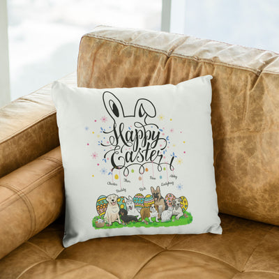 Happy Easter Pillow Cover For Dog Lovers