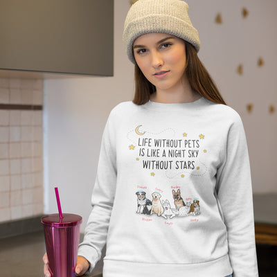 Life Without Pets Is Like... Personalized Dog Lovers Sweatshirt