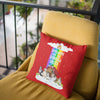 Rainbow Themed Pillow Cover For Dog Lovers