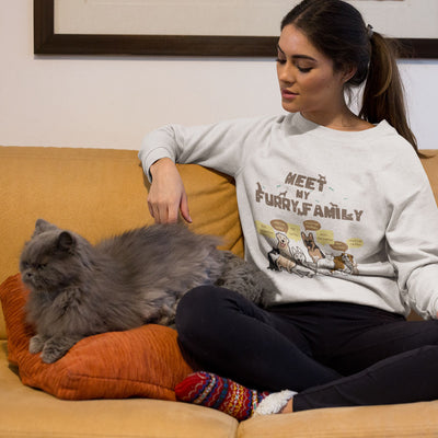 Meet My Furry Family Cool Personalized Sweatshirt For Dog Mama