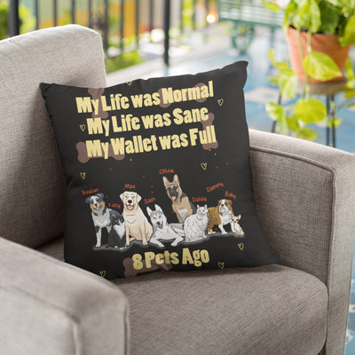 My Life Was Normal Pillow Cover For Pet Lovers