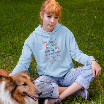 These Dogs Make My Home Heaven Personalized Hoodie