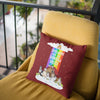 Rainbow Themed Pillow Cover For Dog Lovers