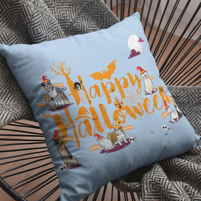 Customized Dog Lovers Happy Halloween Pillow Cover