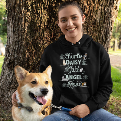 Pet Names Hoodie For Dog Lovers